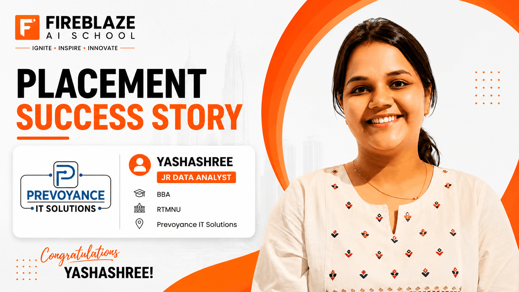 How Yashashree Secured a Position as Jr Data Analyst at Prevoyance IT Solutions