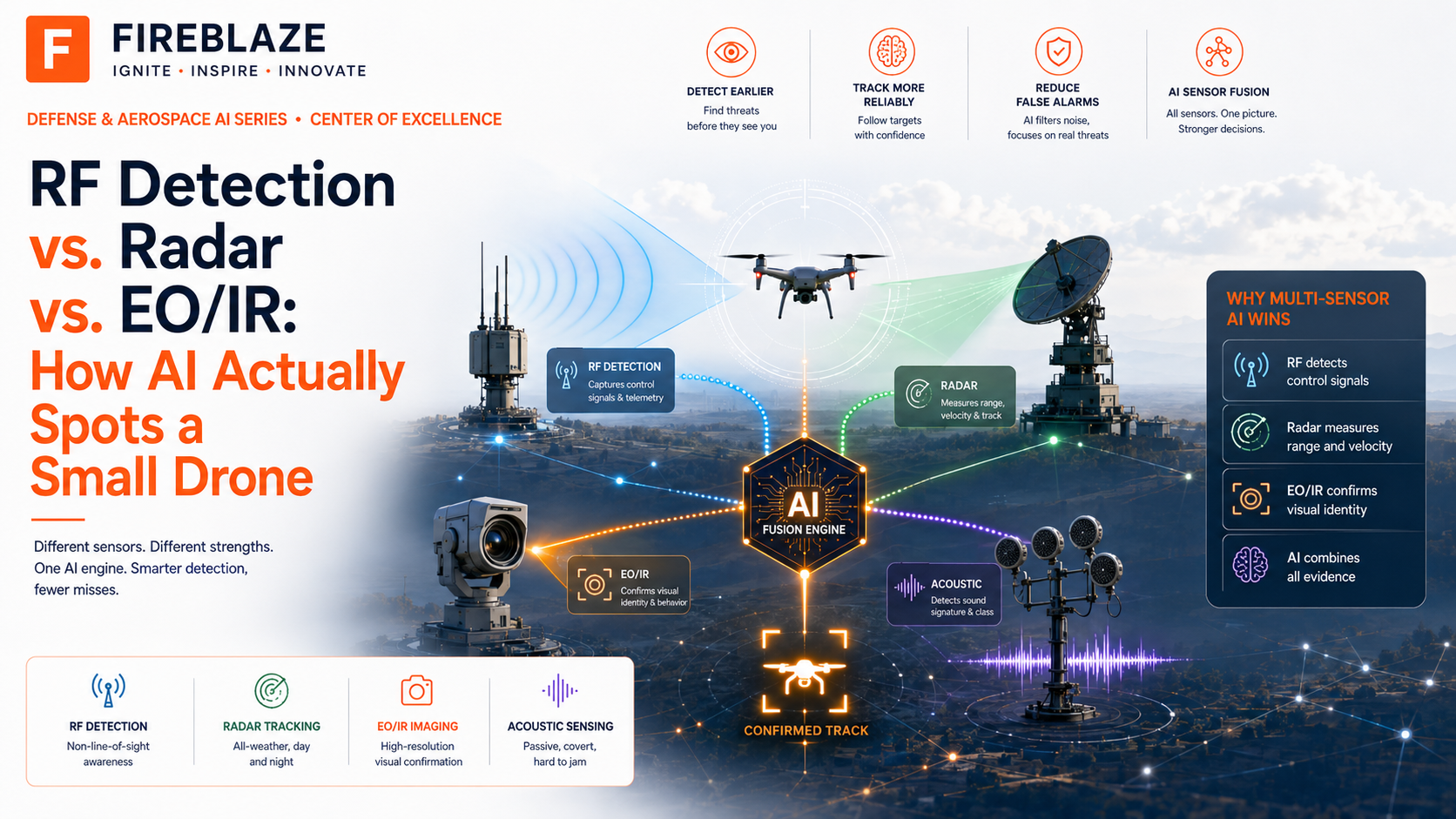 RF Detection vs. Radar vs. EO/IR: How AI Actually Spots a Small Drone