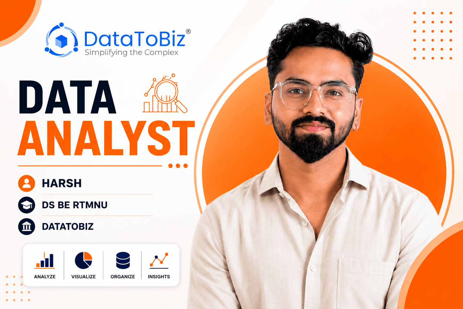 Yash Dhomane's Data Analytics Success Story: Placed as Data Analyst at Datatobiz