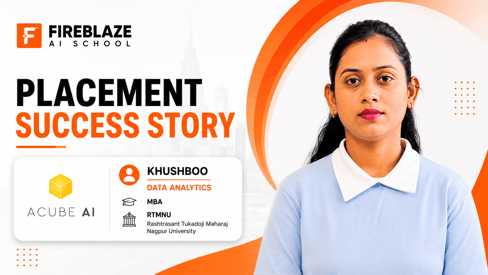 From RTMNU MBA Graduate to Data Analytics Professional at ACUBE AI: Khushboo's Inspiring Journey