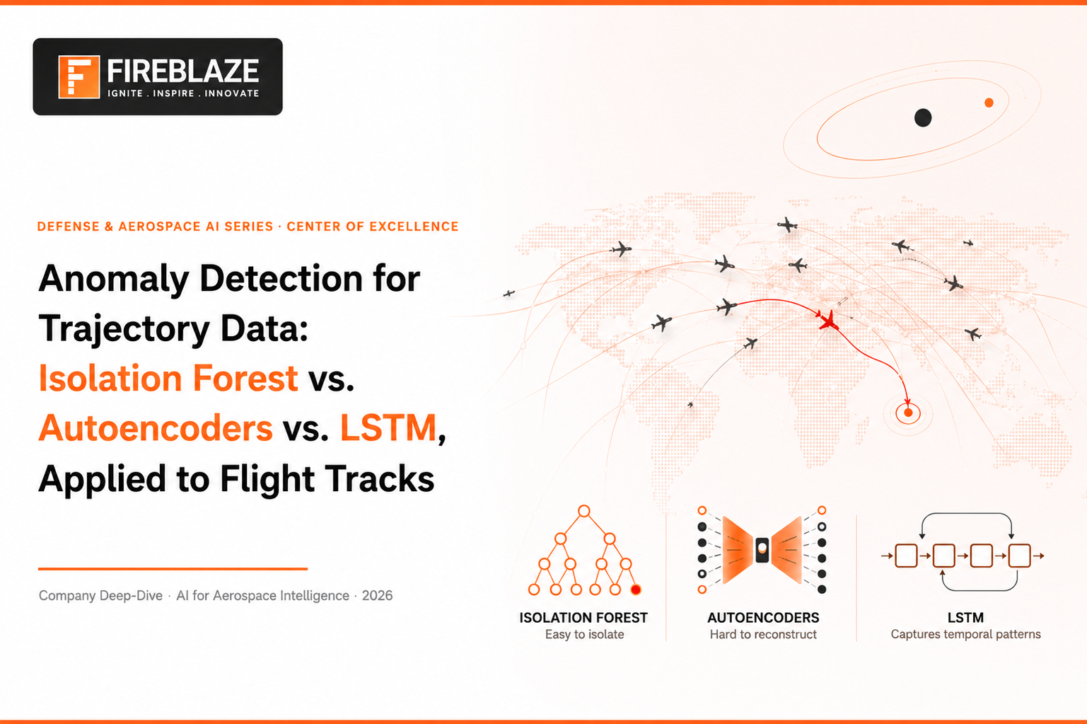 Anomaly Detection for Trajectory Data: Isolation Forest vs. Autoencoders vs. LSTM, Applied to Flight Tracks