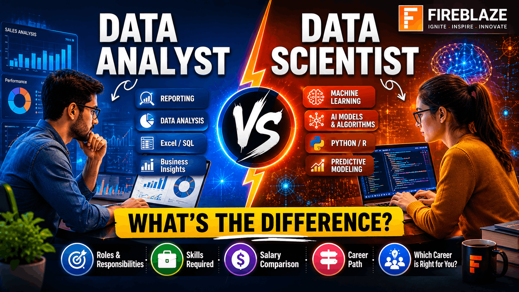 Data Analyst vs Data Scientist: What's the Difference?