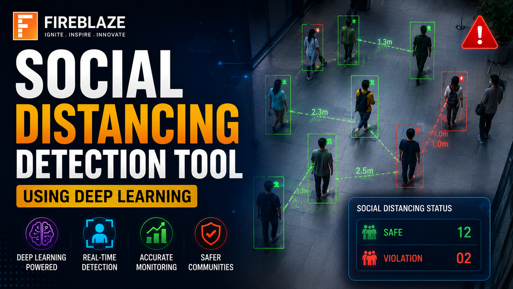 Social Distancing Detection Tool Using Deep Learning