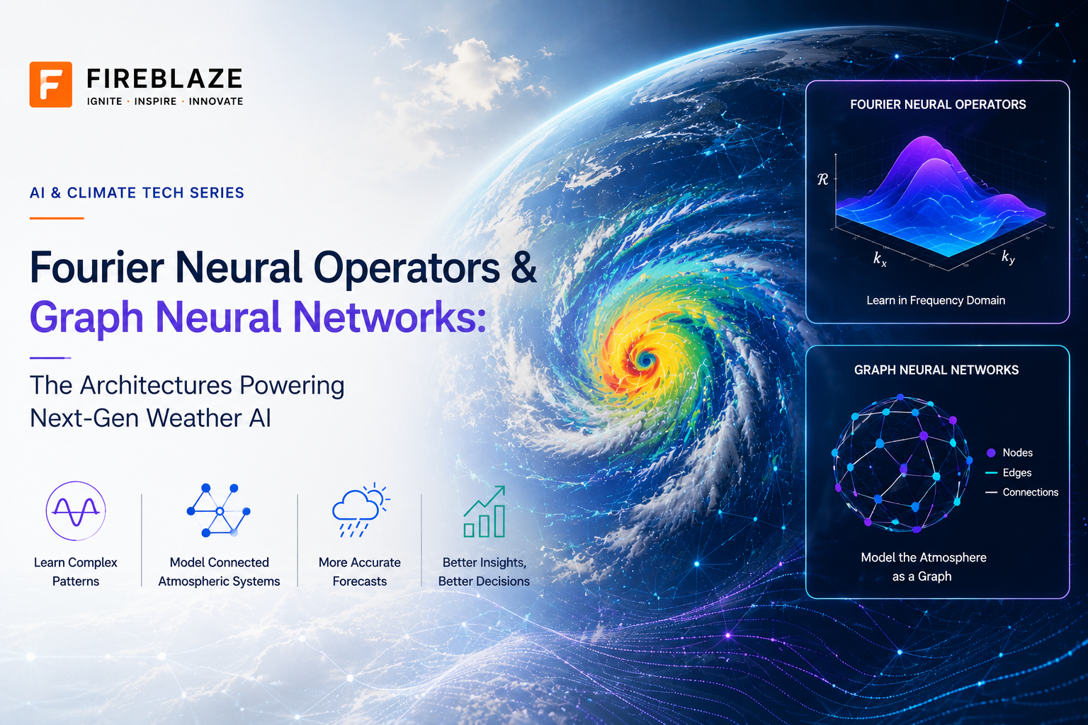 Fourier Neural Operators & Graph Neural Networks: The Architectures Powering Next-Gen Weather AI