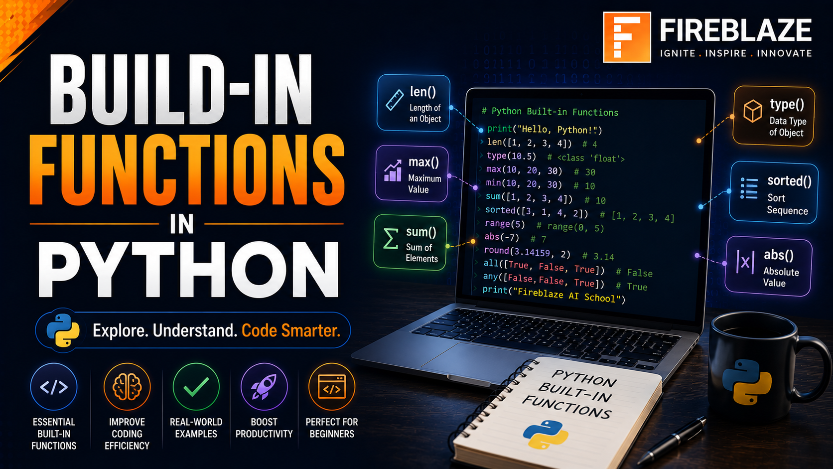 Built-in Functions in Python: Complete Guide with Examples