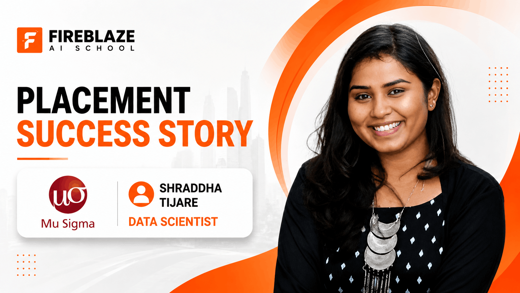 Shraddha Tijare's Placement Success Story: Securing a Data Scientist Role at Mu Sigma